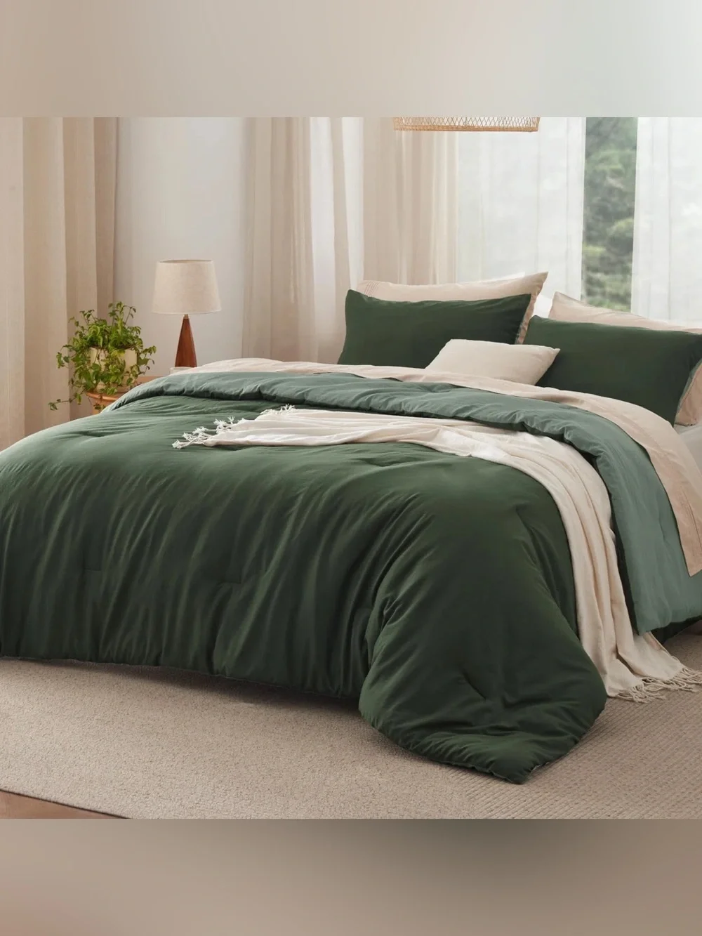 Bedsure Reversible Prewashed Comforter Set
